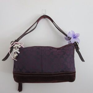 👾 Coach Purple Monogram Shoulder Bag 👾